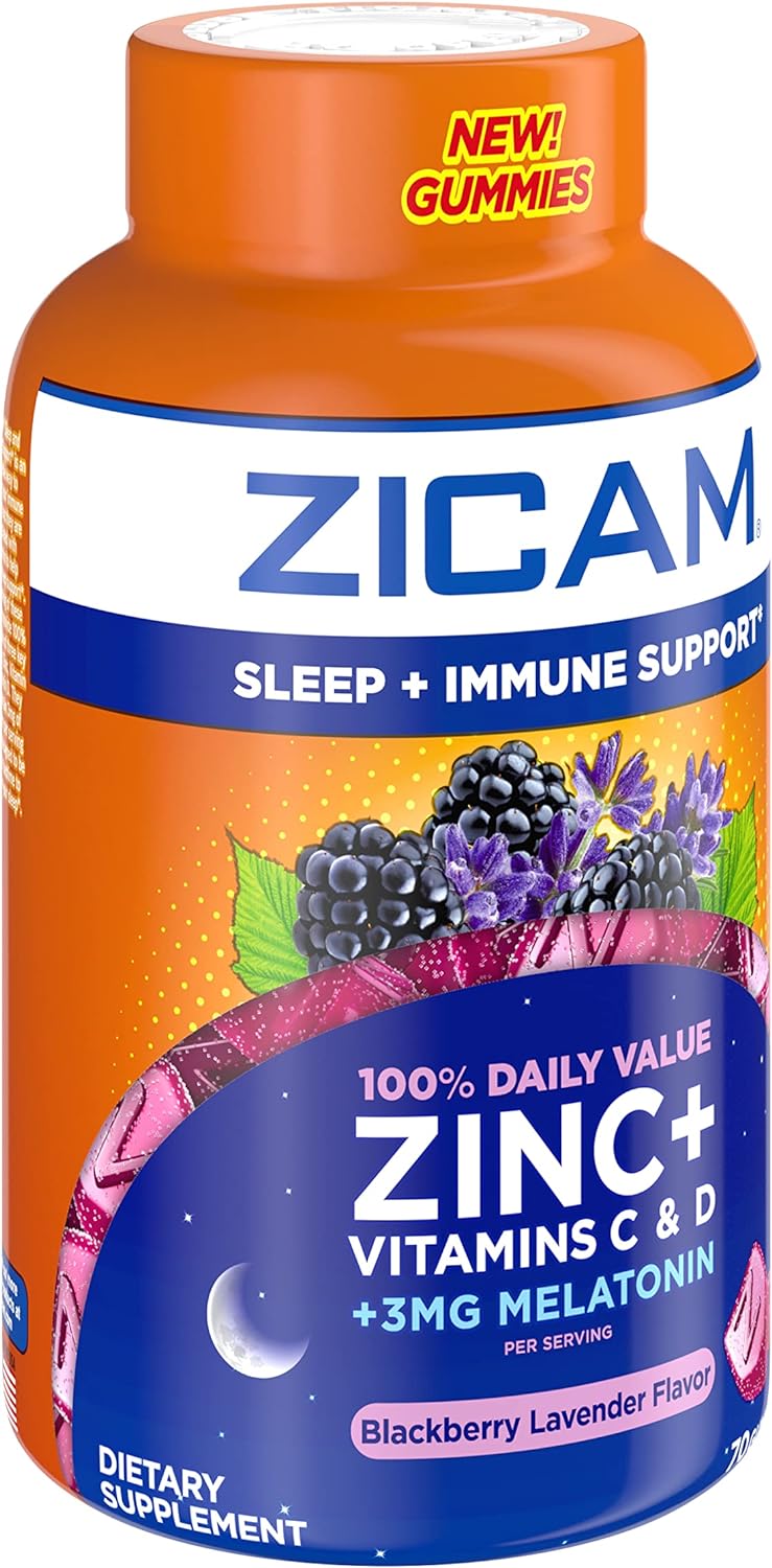 Zicam Sueño + apoyo inmunológico. Suplemento de zinc 79 unid