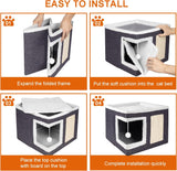 Casa para gatos grandes, marca desconocida, cama reversible, modelo