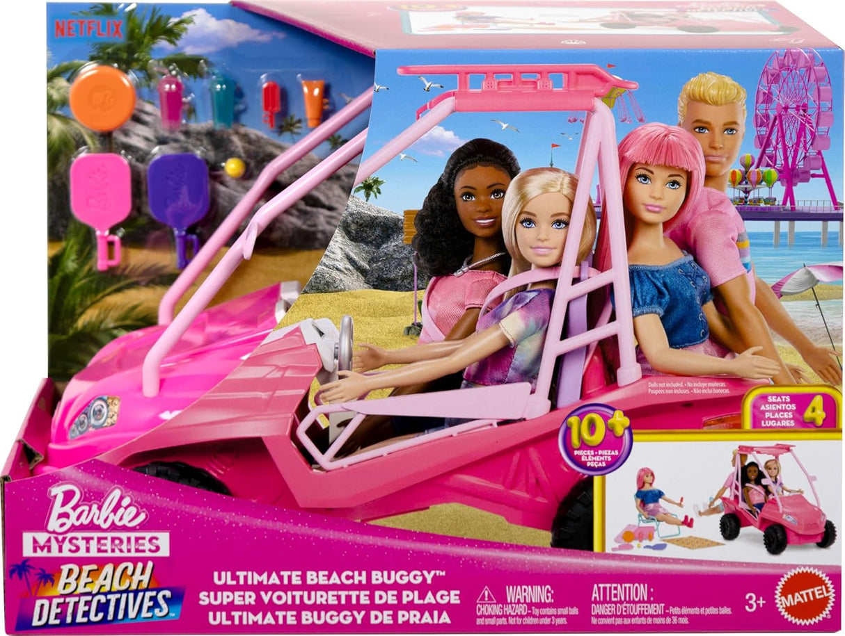 Barbie Mysteries: Set de Detectives en la Playa con Carro y Accesorios