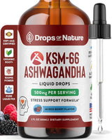 Suplemento ashwagandha KSM 66 líquido vegano, 60ml