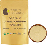 CARMEL ORGANICS Polvo de Raíz de Ashwagandha 227g Orgánico