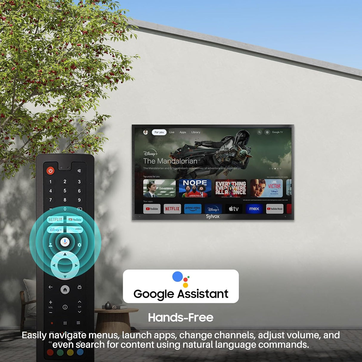 Televisor Outdoor 55'' QLED Sylvox, IP55, HDR 10, Deck Pro 2.0