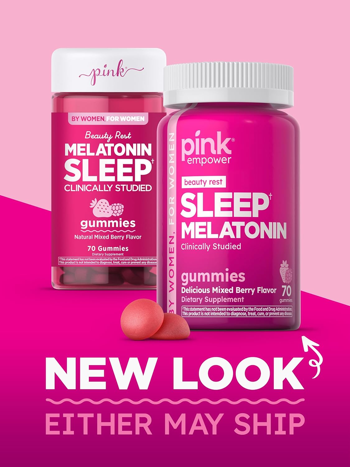 PINK Gomitas de 10 mg Potencia máxima Veganas sin OMG  bayas