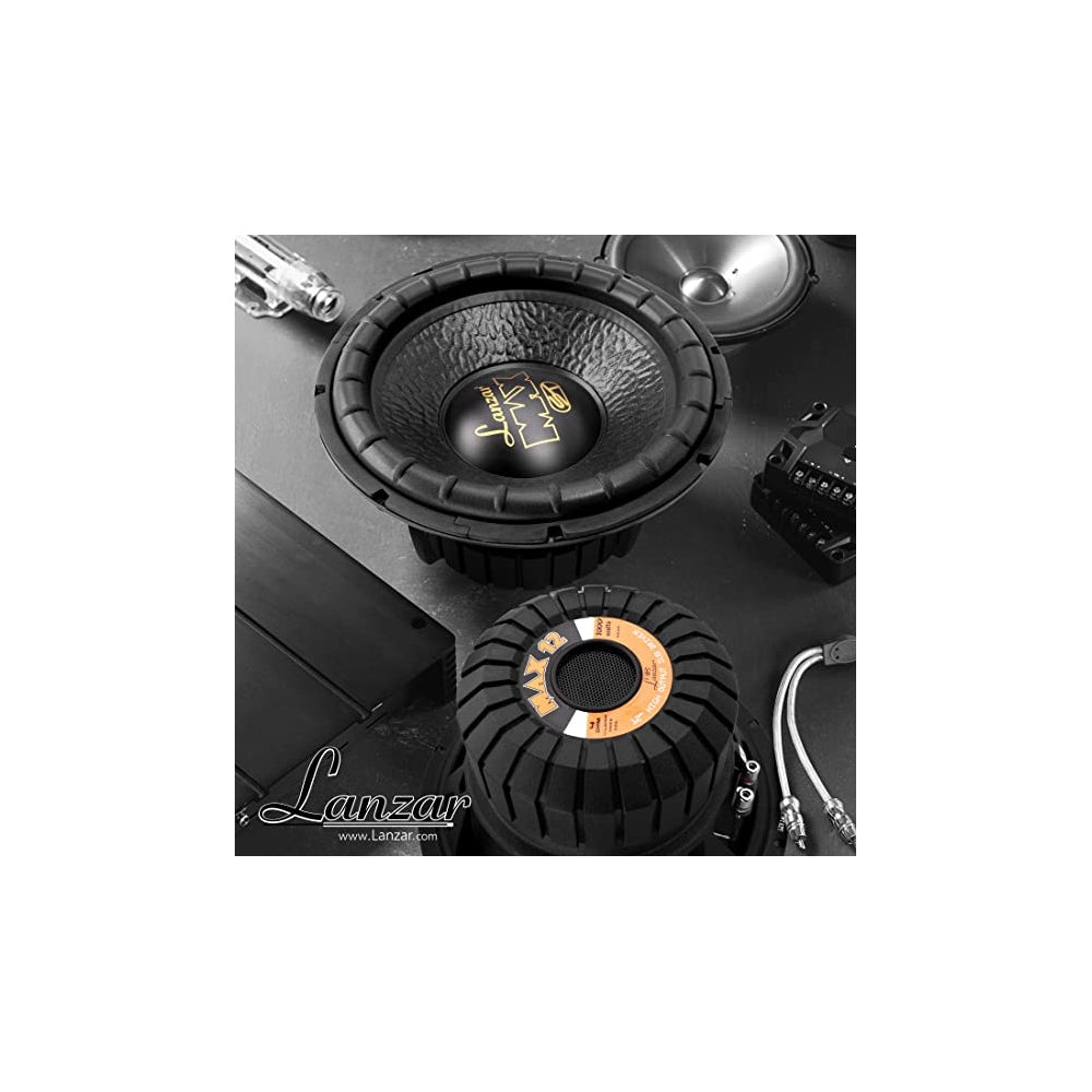 Parlante para vehículo 1000 W  negro LANZAR MAX12