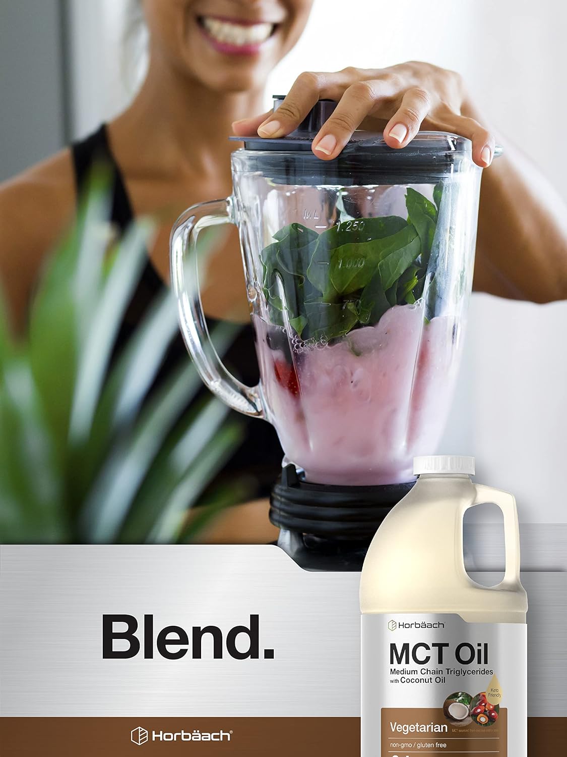 Aceite Keto MCT 64 oz Fórmula vegetariana sin OMG  sin sabor