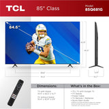 Televisor TCL 85 Q68 QLED 4K UHD, Dolby Vision, 85Q681G
