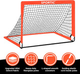 Pack 2 porterias de futbol con redes desplegables