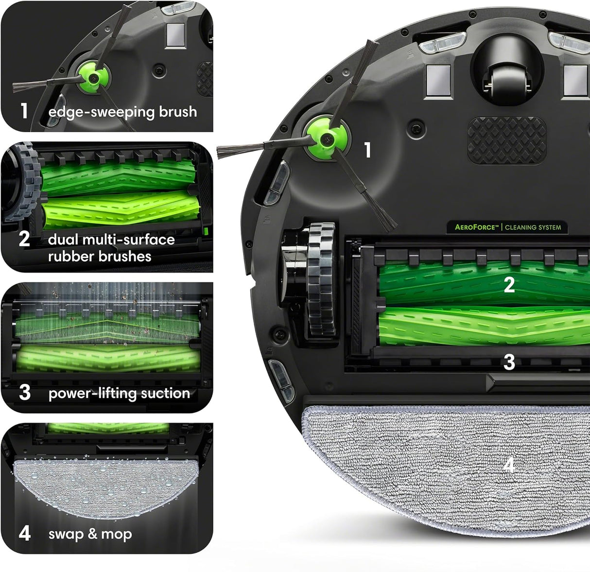 Aspiradora y mopa iRobot Roomba Combo i3+ (3574) Autovaciado