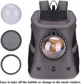 Mochila grande para gatos con burbujas gris