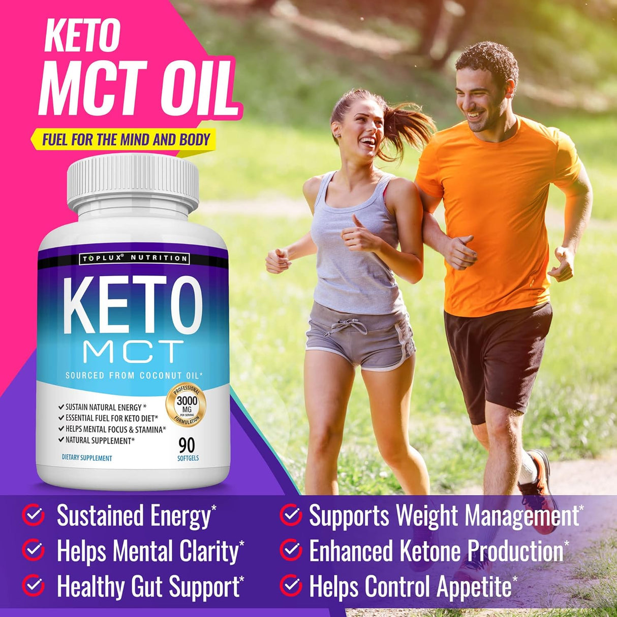 Suplementos Cápsulas de aceite de dieta cetosis 3000 mg