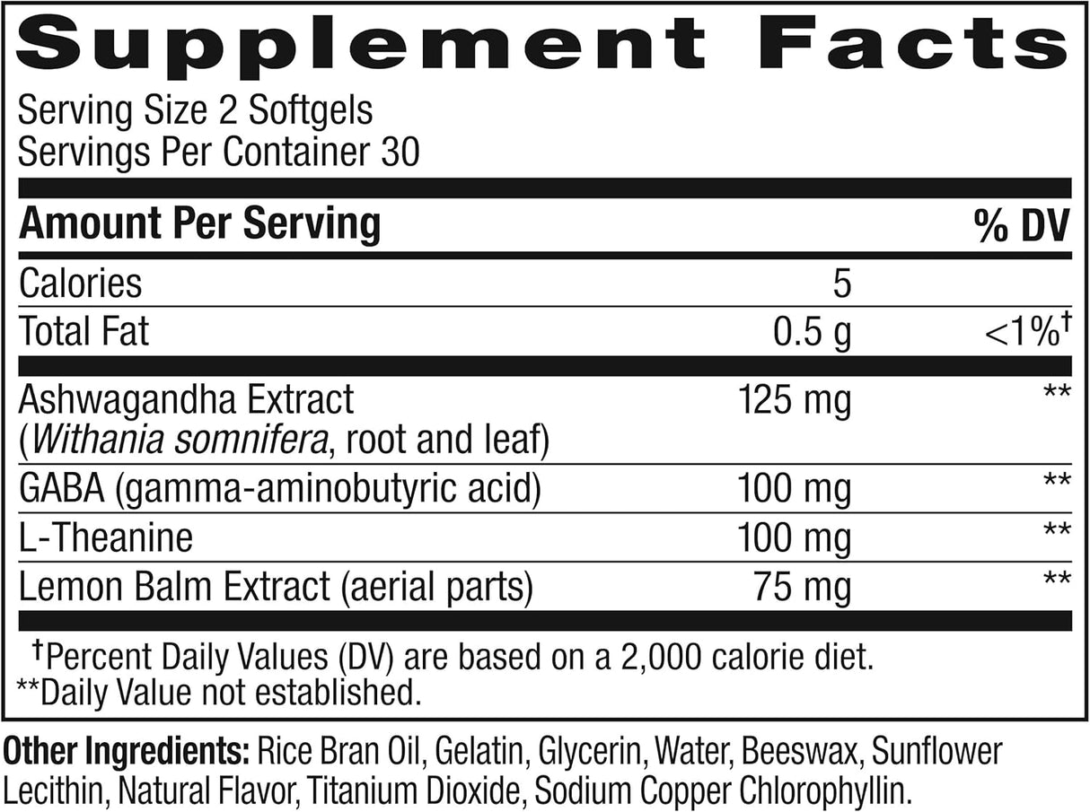 Suplementos Alimenticios  para aliviar el estrés 60 unidades