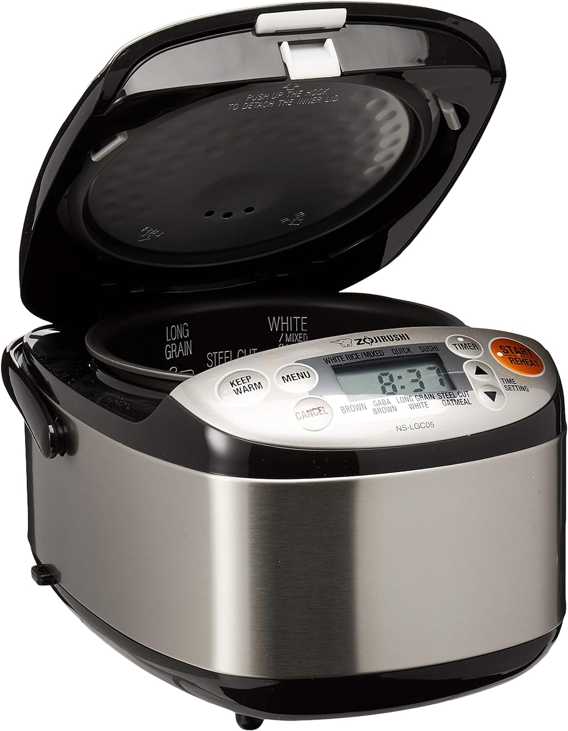 Olla arrocera Zojirushi 3 tazas, modelo NS-LGC05XB y hervidor 2.2L