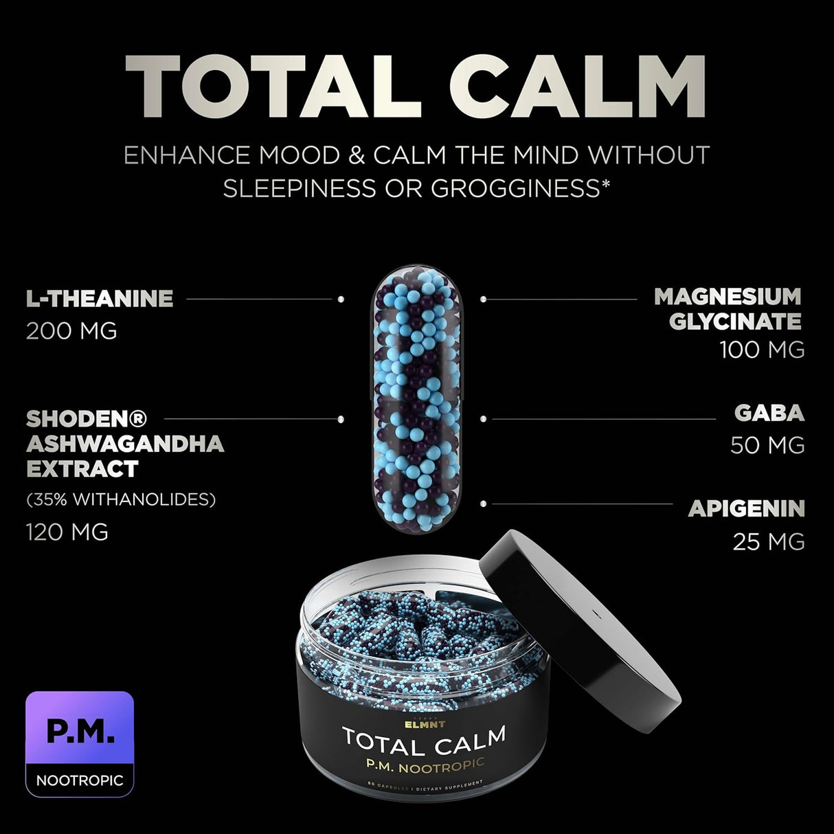 Suplementos  AMPM Nootropic Stack: Focus + Calm, Memory