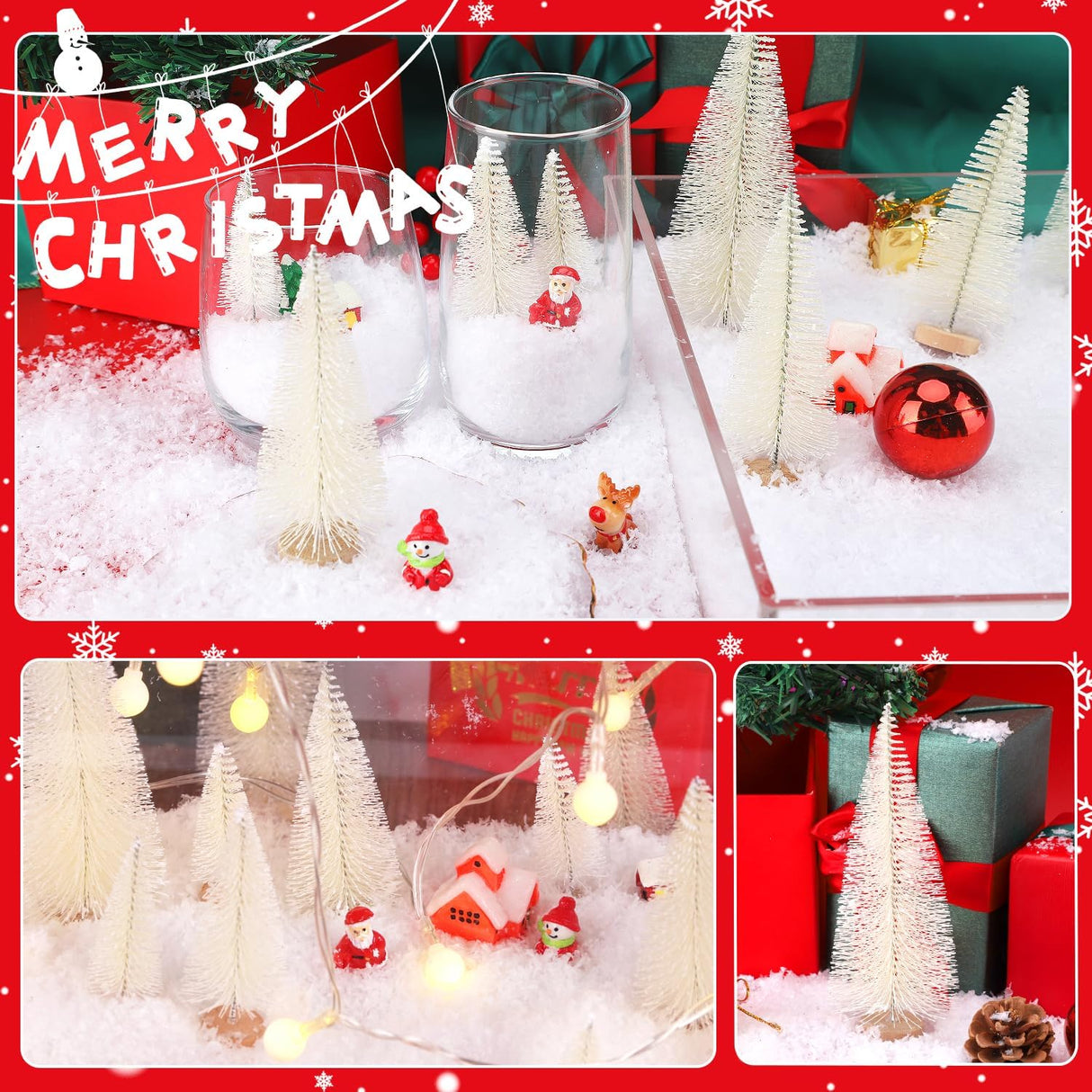 Mini Árboles de Navidad Artificiales 30Pcs - Decoración Navidad