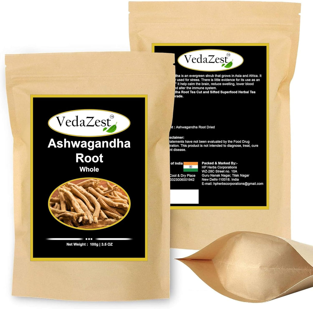 Raíz de Ashwagandha Orgánica 100g | Contribuye al bienestar