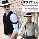 Disfraz de Hombre 1920s SATINIOR con Chaleco, Sombrero y Reloj