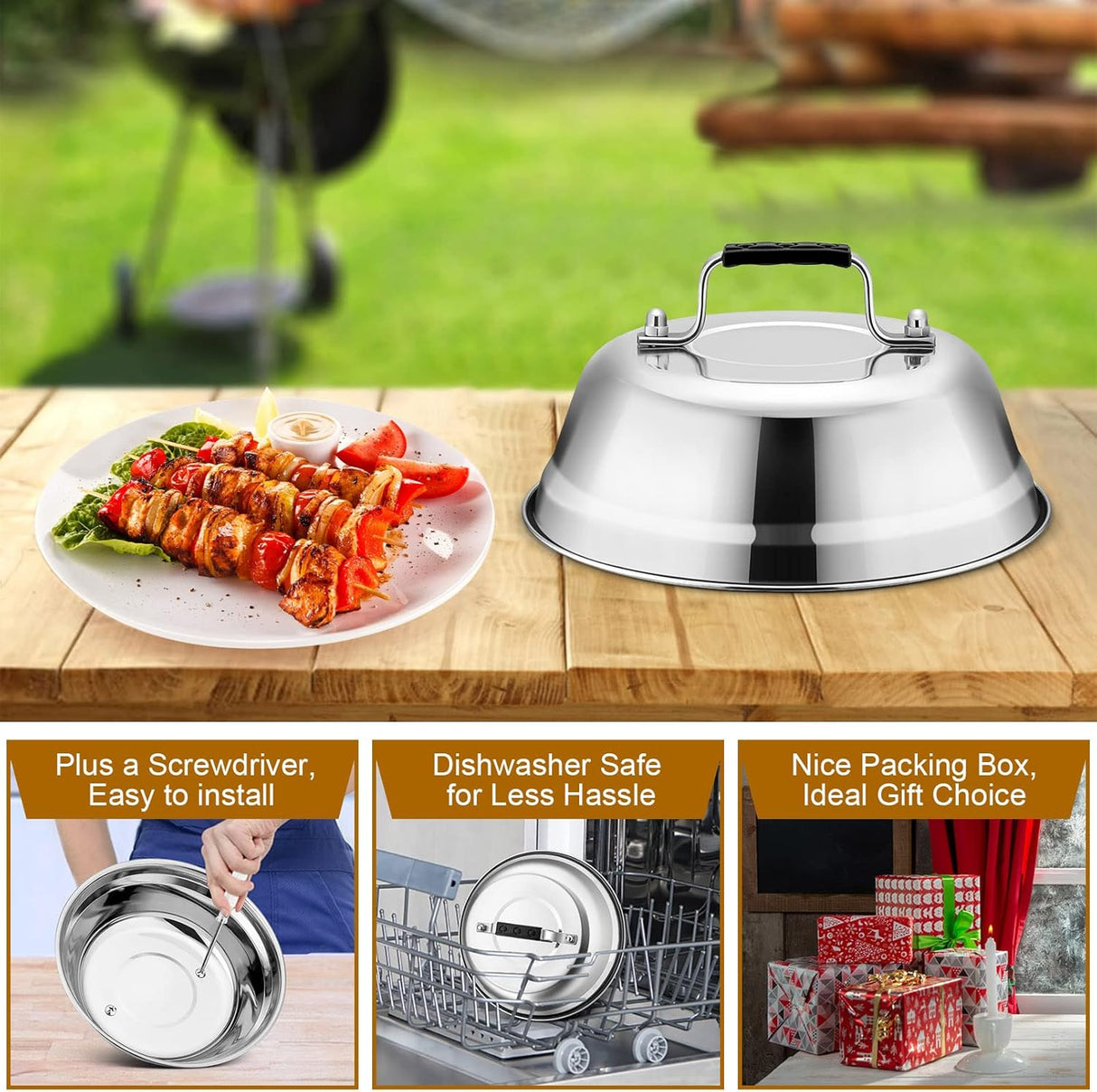 Joyfair Set de Tapas de Metal, 9 para BBQ, 2 Piezas