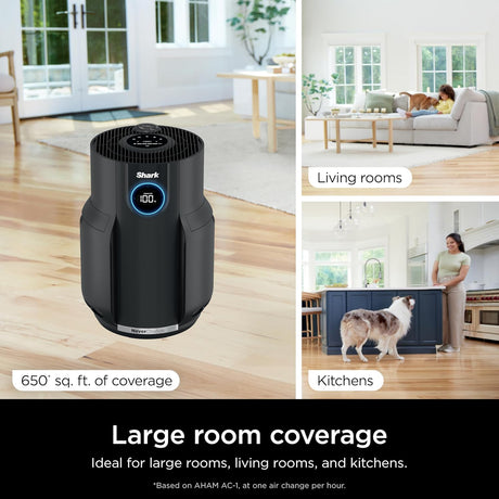 Purificador de aire Shark con filtro HEPA y tecnología Clean Sense