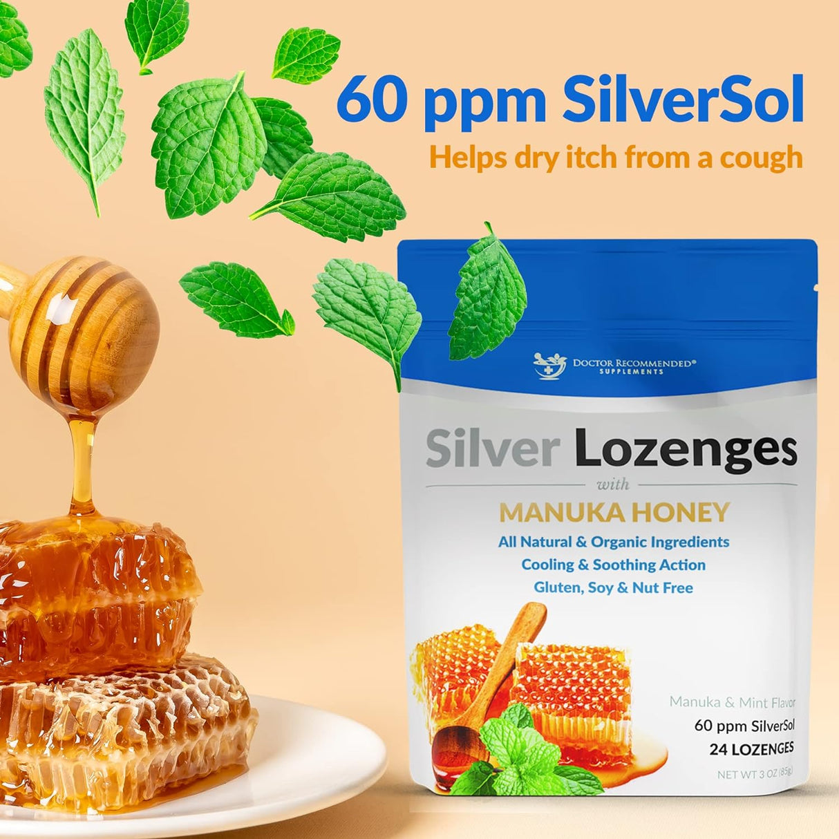 Suplementos Alimenticios Pastillas de plata con miel