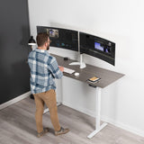 Soporte Doble para Monitor VIVO, Telescópico, STAND-TS38BW