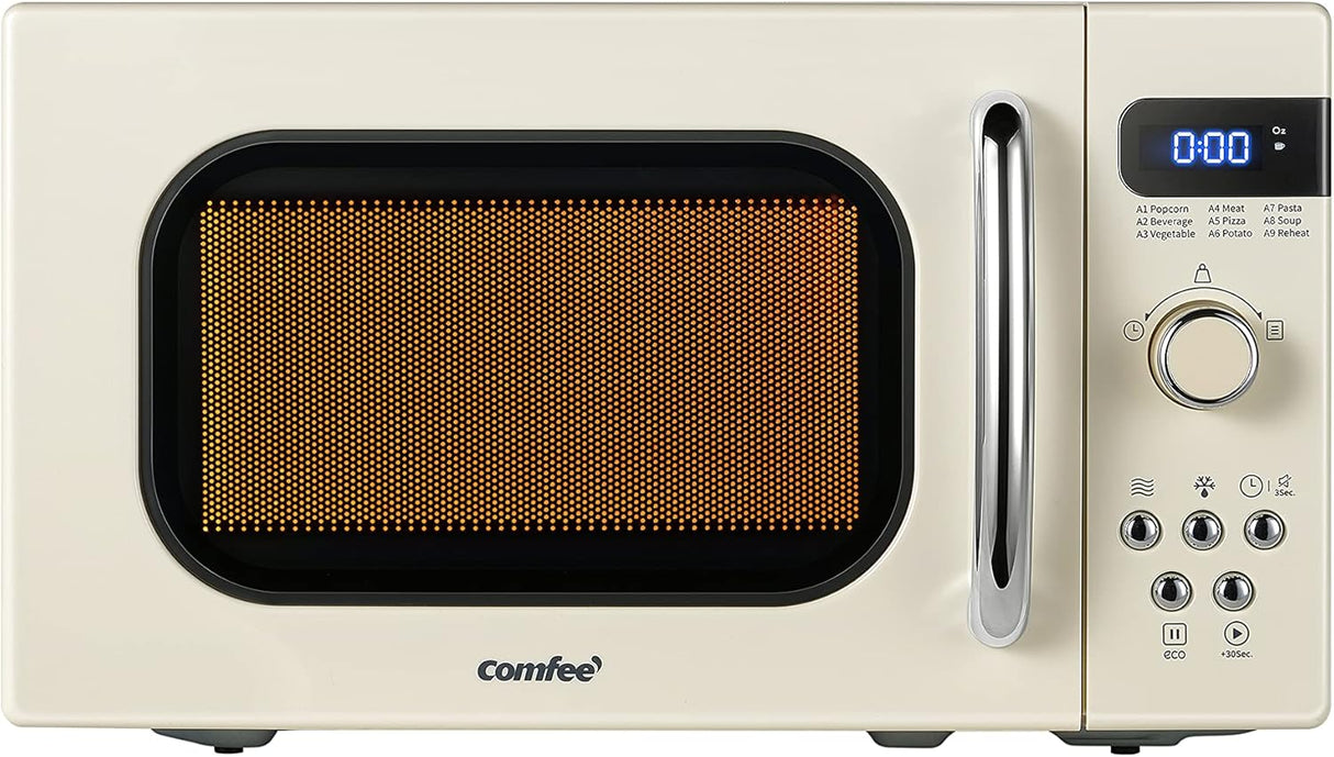 Microondas Retro COMFEE', 0.7 Cu Ft, 700W, 9 Menús, AM720C2RA-A
