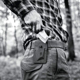 Cuchillo de hoja fija con funda, verde