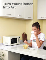 Microondas Retro COMFEE', 0.7 Cu Ft, 700W, 9 Menús, AM720C2RA-A
