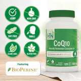 Health Thru CoQ-10 100mg BioPerine 120 Softgels
