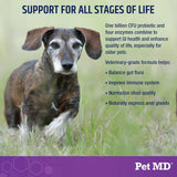 Probioticos y Enzimas para Perros - Pet MD - 60 Chews Digestivos