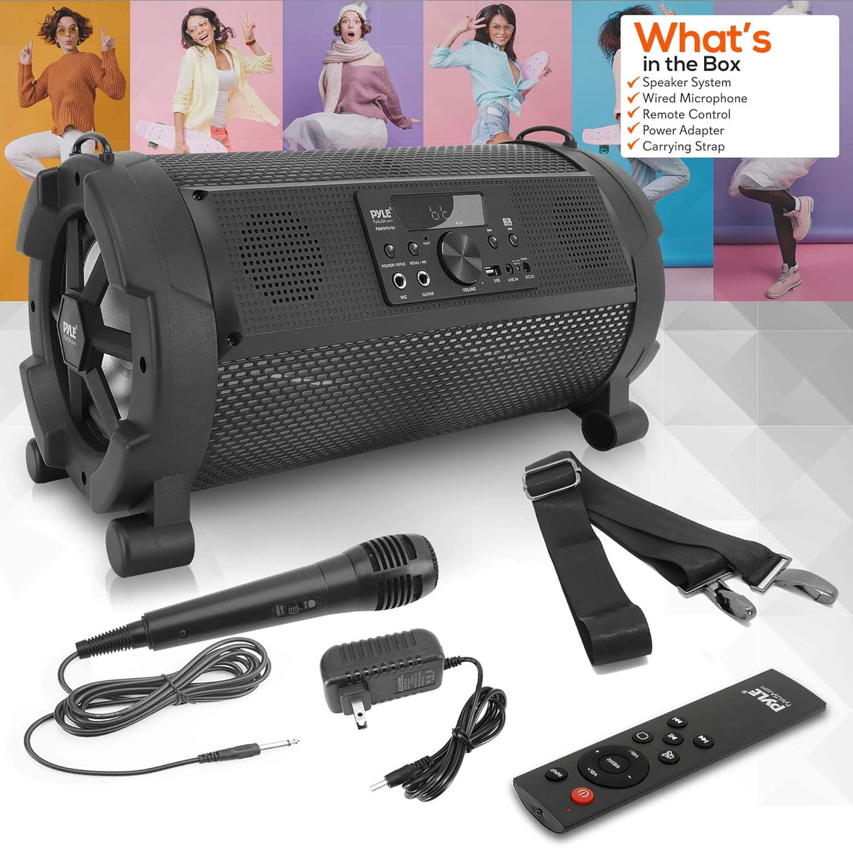 Altavoz inalámbrico portátil Bluetooth PYLE-HOME PBMSPG180