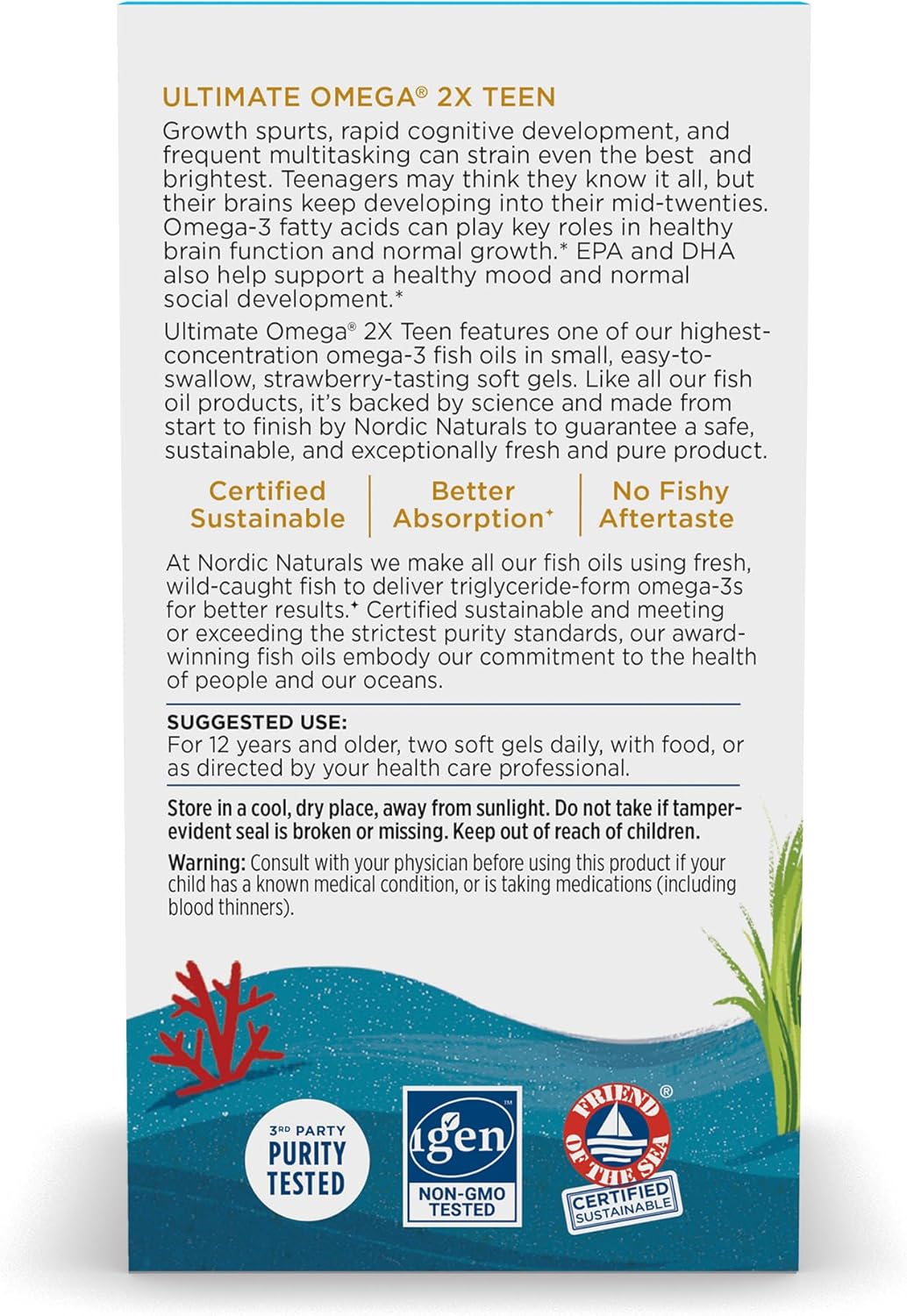 Suplemento Omega-3 total con EPA y DHA  60 mini geles suaves
