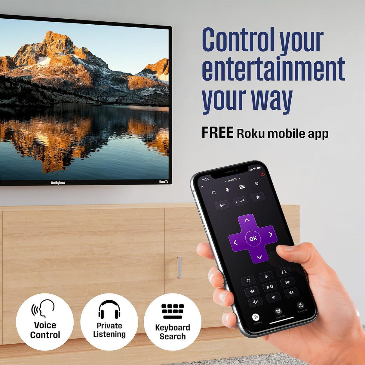 Televisor Smart Westinghouse 24, 720P, Wi-Fi, Alexa, Google Assistant