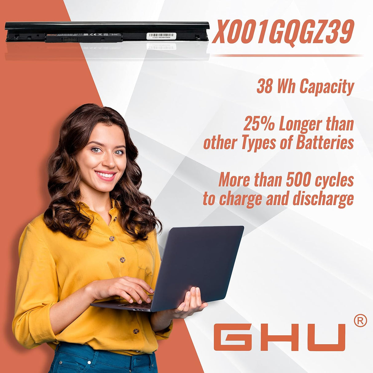 Batería de 38 Wh 2600 mAh para LA04 776622-001 728460-001