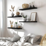 Estanterías flotantes de madera PHPH, 24 pulgadas, set de 6