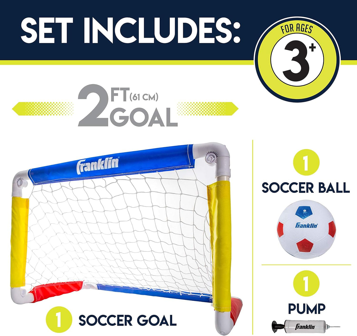 Franklin Sports Juego de mini portería de fútbol