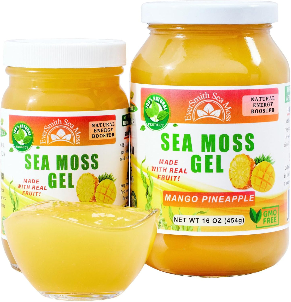 Gel de Musgo Irlandés Salvaje | Hecho en EE.UU. | Rico en Vitaminas | Mango Piña (16 oz)