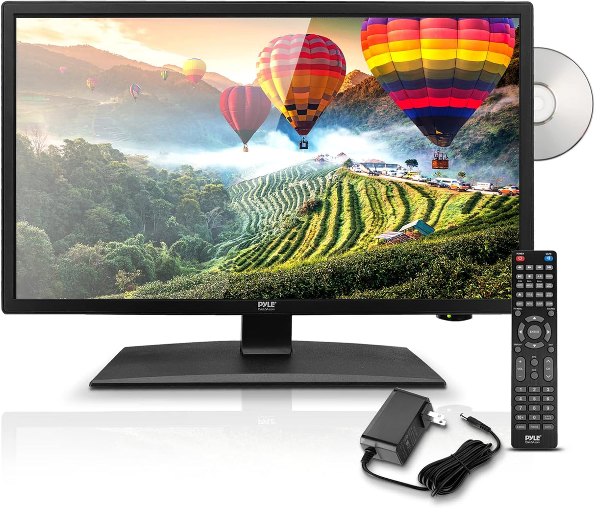 Televisor Pyle LED 24 FHD 1080p, HDMI, adaptador 12/24V
