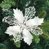 Flores Poinsettia Artificial 16 Pcs - Wironlst, Decoración Navideña