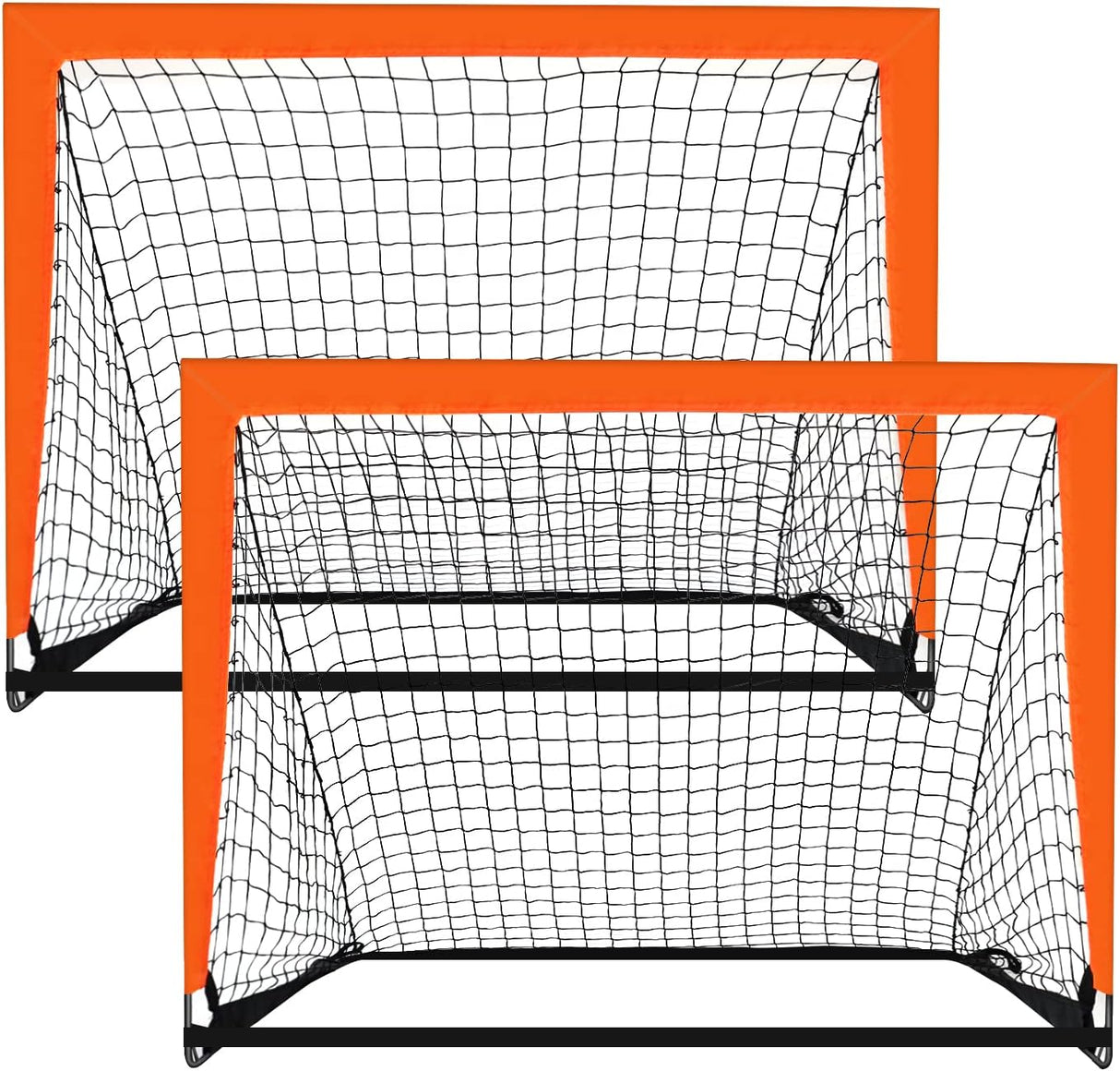 Paquete de 2 porterías de fútbol portátiles de 4 x 3 pies