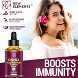 Vit D3 K2 Líquido 10000IU, Magnesio Glyc 5mg, MK7 100mcg