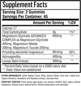 180 Gummies Magnesio Glycinato con Ashwagandha, Sin Azúcar
