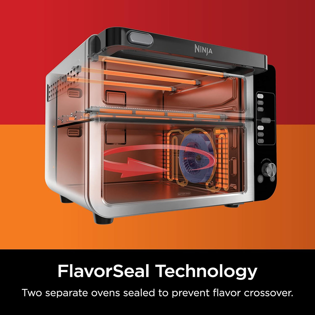Horno Ninja DCT401 12 en 1, Convección, Air Fry, FlexDoor