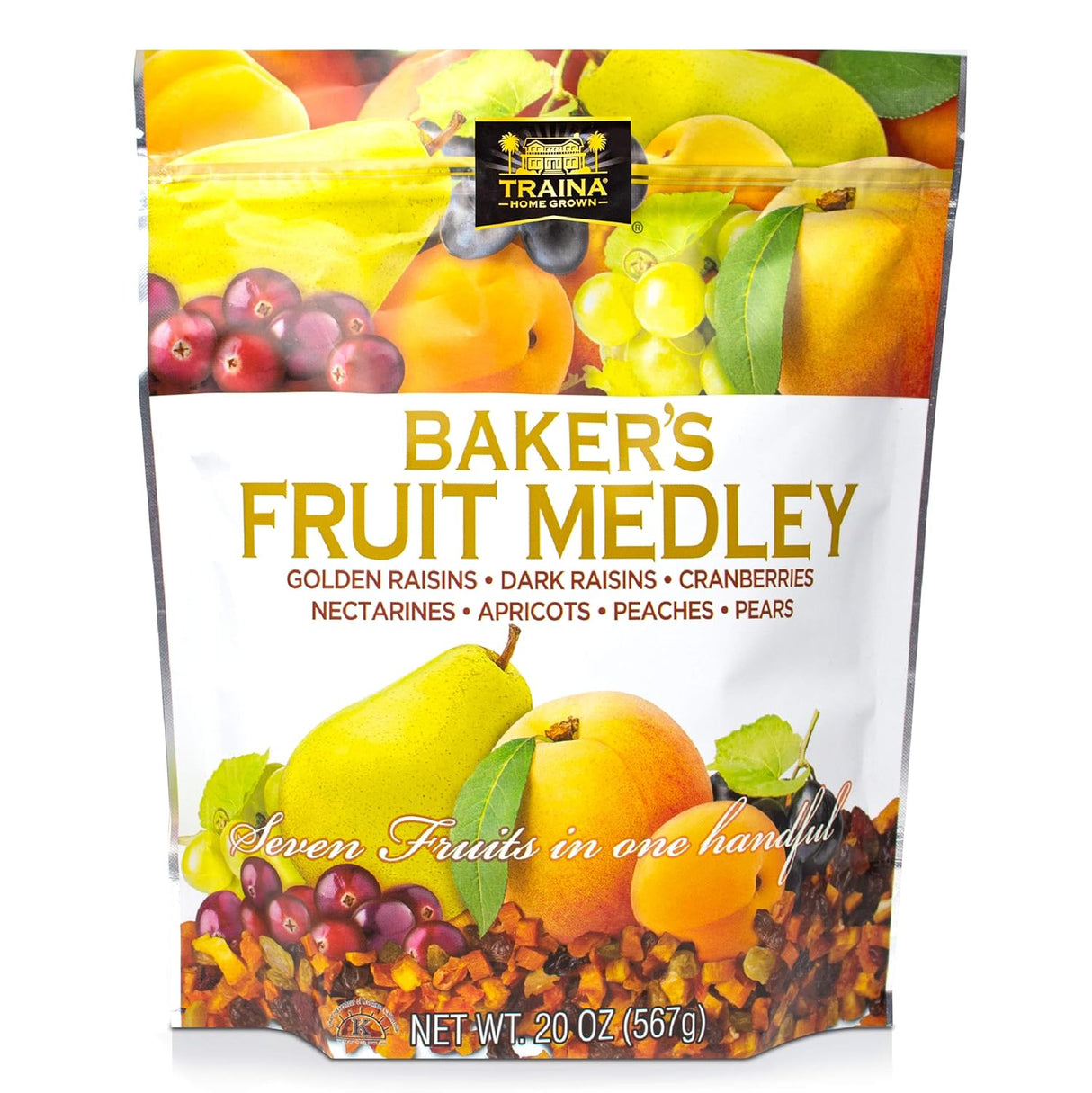 Frutas Secas Traina - Duraznos, Arándanos, y Más - 20 oz
