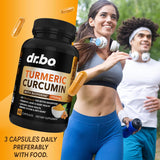 Suplemento de Cúrcuma Jengibre BioPerine para Articulaciones