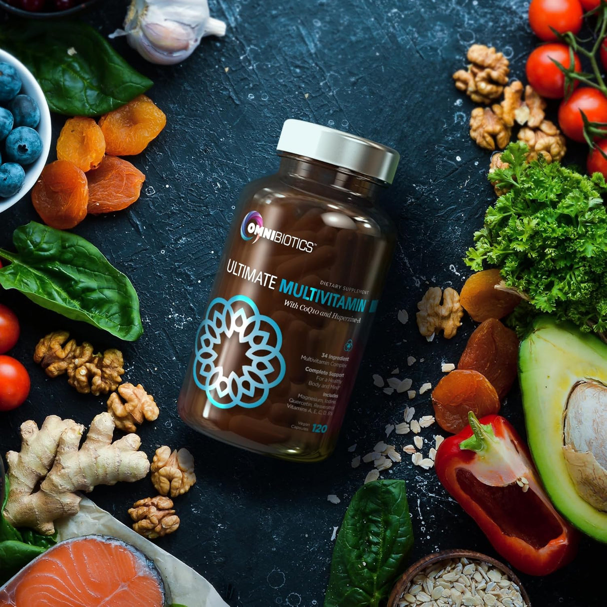 Multivitamínico Diario para Mujeres y Hombres - 120 Cápsulas Veganas