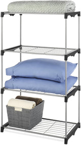 Estante metálico ajustable con 5 niveles y ruedas, modelo 6054-49