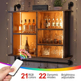 Estanterías Flotantes REIBII con LED y Accesorios - Modelo 37