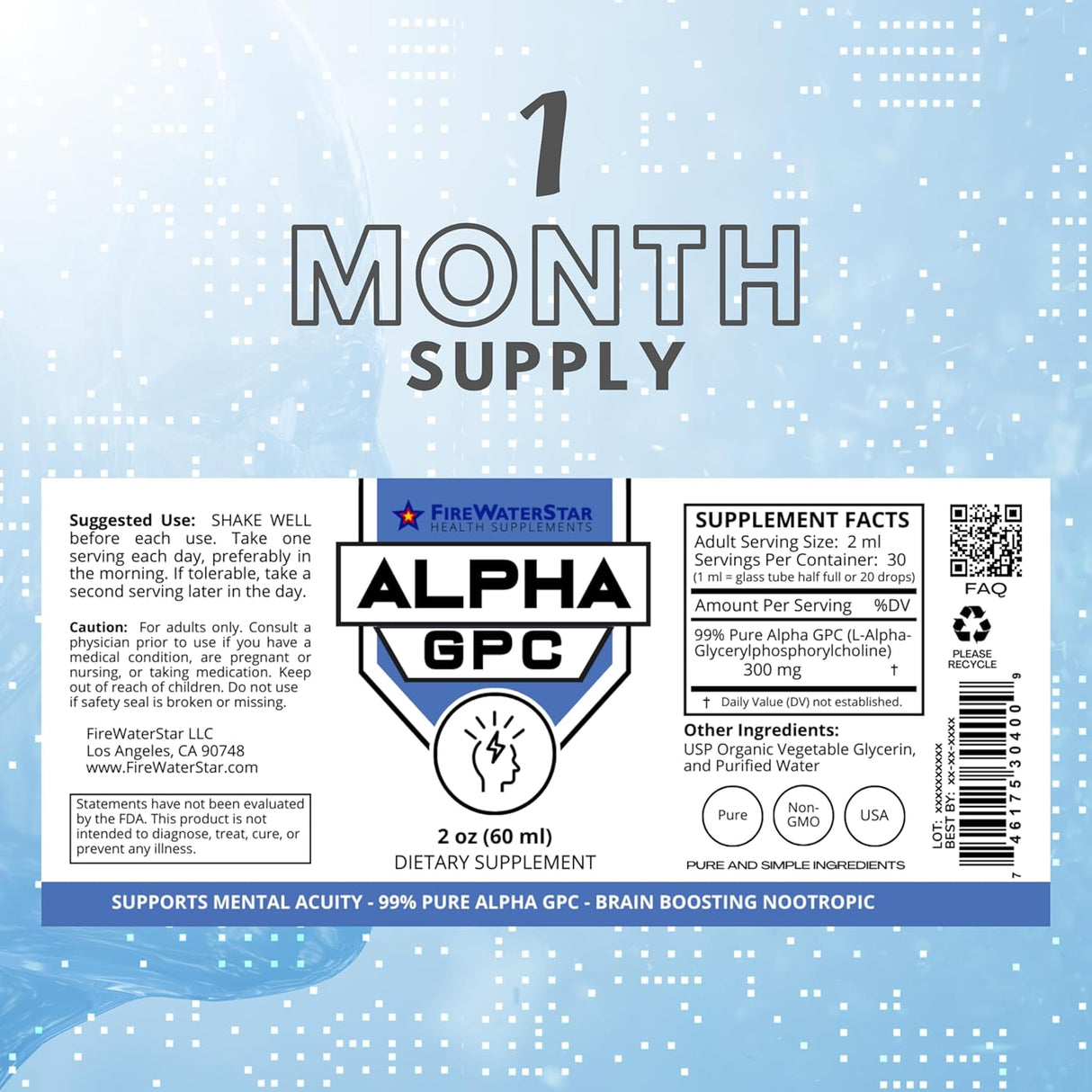 Suplemento Líquido para Memoria y Enfoque - Alpha GPC