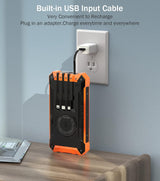 Cargador de energía solar de 36000 mAh integrado 4 cables