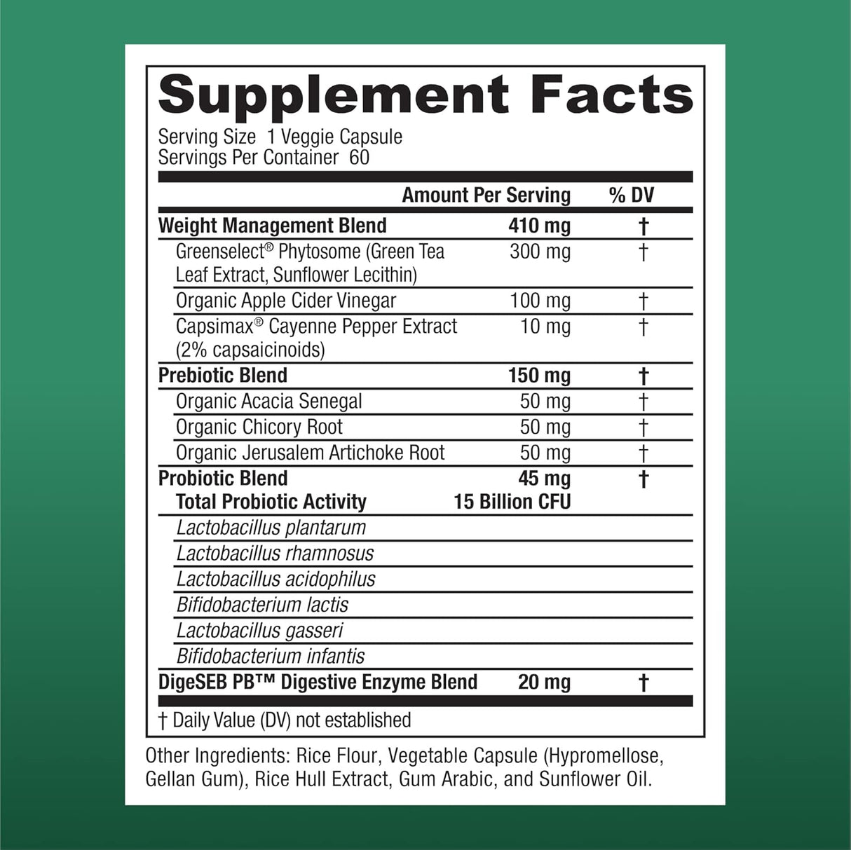 Suplemento Probióticos  Lactobacillus Gasseri + 5 cepas 60u